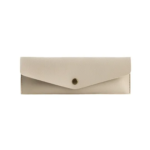 Bolsa de Almacenamiento Minimalista de Cuero PU para Brochas de Maquillaje Estuche de Viaje Portátil Estuche Escolar Impermeable
