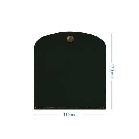 Bolsa de Almacenamiento de Mascarilla de Cuero Portátil Minimalista Impermeable Estuche Organizer Con Broche Metálico