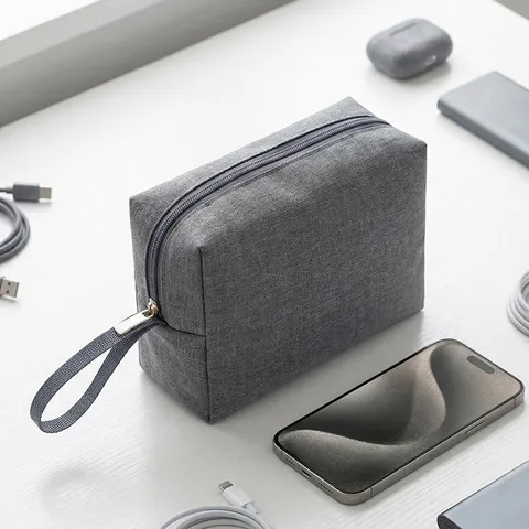 Bolsa de Cosméticos Impermeable Portátil de Tela Oxford Organizador de Maquillaje de Viaje Bolso de Almacenamiento de Artículos de Tocador para Mujeres y Hombres
