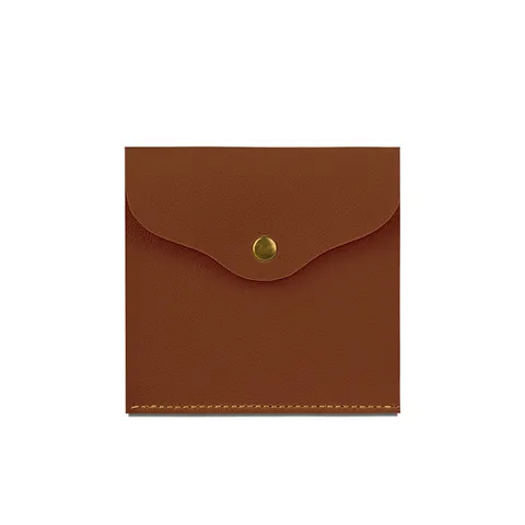 Bolsa de Almacenamiento de Cuero Impermeable Portátil para Mascarilla Mini Bolsillo Plegable Organizador Minimalista Cartera de Viaje