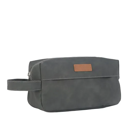 Borsa Cosmetica Impermeabile in Pelle PU Vintage Borsa Organizer per Articoli da Toeletta per Viaggi d'Affari per Donna Uomo Custodia per Trucco