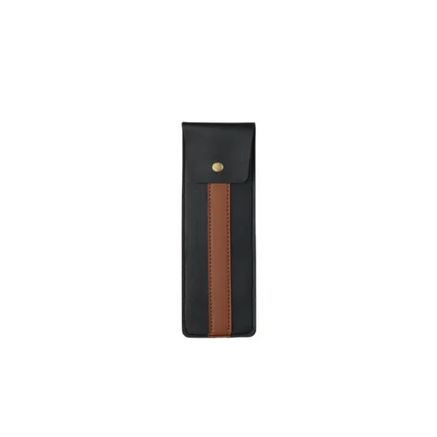 Estuche Protector de Cuero Minimalista para Pluma Estilográfica Bolsa de Almacenamiento Soporte para Bolígrafo de Negocios con Broche Metálico