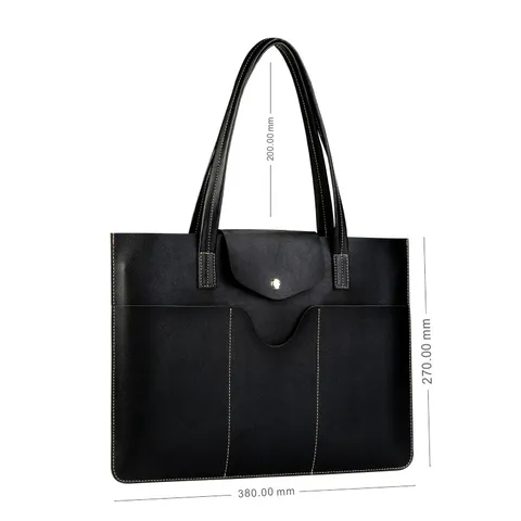 Business Laptop Handbag Waterproof PU Leather Briefcase For 14 Inch Tablet Computer Lightweight Commute Work Bag