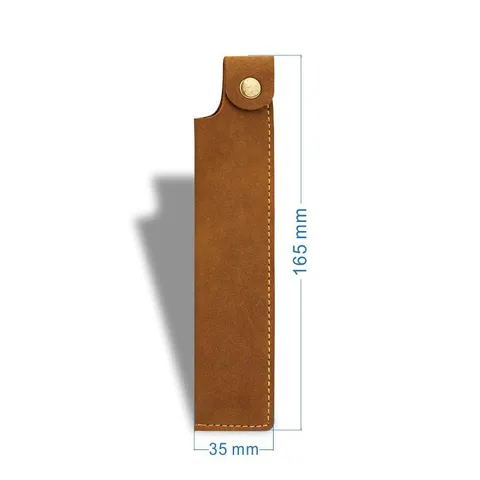 Minimalista Vintage Cuero PU Estuche Lápiz Único Negocios Bolígrafo Bolsa Protector Soporte Caja Para Oficina Escuela