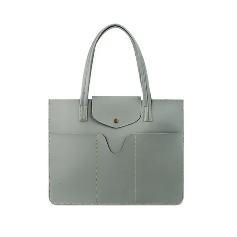 Business Laptop Handbag Waterproof PU Leather Briefcase For 14 Inch Tablet Computer Lightweight Commute Work Bag