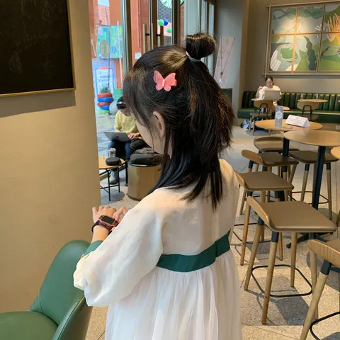 Süße Schmetterling Netz Haarspangen Mit Künstlichen Perlen Für Kleine Mädchen Süße Koreanische Art DIY Haarschmuck