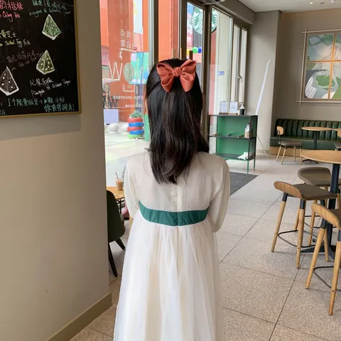 Sweet Girls Satin Bow Hair Clip Korean Princess Style Solid Color Fabric Ribbon Hairpins For Kids Daily Party Accessories