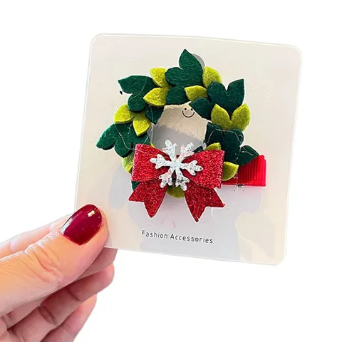 Weihnachts-Haarspangen Für Kinder Rot Rentier Geweih Weihnachtsmann Schleife Haarnadel Festliche Haaraccessoires Xmas Party Dekor Kopfschmuck