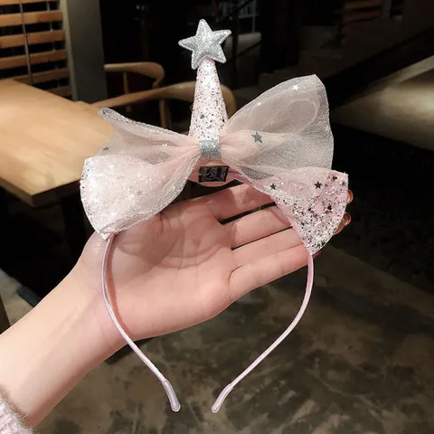Prinzessin Krone Stirnband Netzschleier Set Kinder Haarschmuck Mädchen Strass Stern Fee Zauberstab Partei Geburtstag Cosplay Geschenk Kopfschmuck