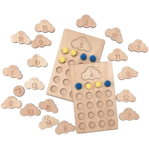 Bambini Legno Numeri Puzzle Tavola Educativa Apprendimento Precoce Montessori Giocattolo Matematica Conteggio Tavola Per Piccoli