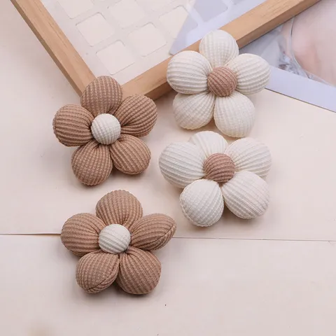 Handgemachte Stoff Blumen DIY Zubehör Camellia Form Für Haarklammer Haargummi Brosche Tasche Dekoration Damen Kinder Basteln