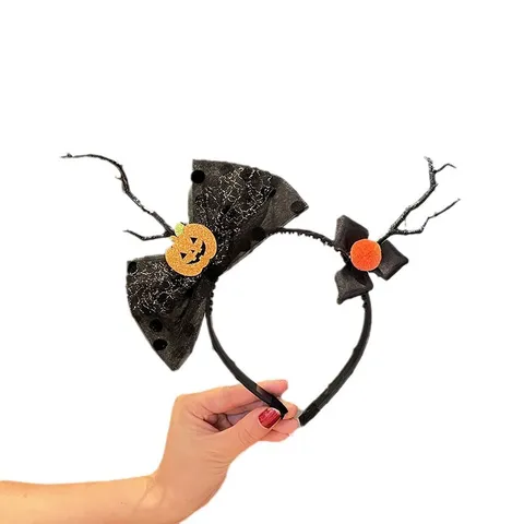 Halloween Headband Antler Tree Branch Pumpkin Ghost Spider Mickey Ears Hairband For Kids Party Cosplay Photo Prop Accessory