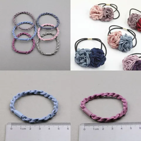 Elastische Geflochtene Haarseil-Komponenten Mehrfarbige Gummibänder Für Haargummis Stirnbänder Schleifen DIY Handgemachte Haarschmuck Bastelmaterialien Für Damen