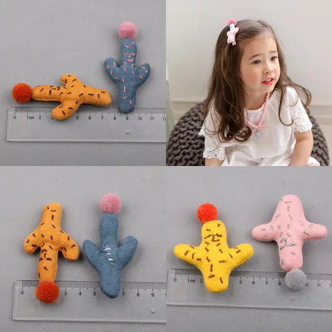 Cartoon Kaktus Tier Stoff Aufnäher Bestickte Applikationen Für Haarspangen Schuhe Taschen Strass Dekorative Patches Für Kinder