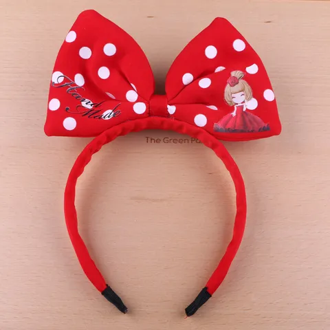Handgemachtes Großes Bogen DIY Haarschmuck Material Stoff Polka Dot Bögen Cartoon Mädchen Design Für Mädchen Stirnband Schuh Socke Dekor