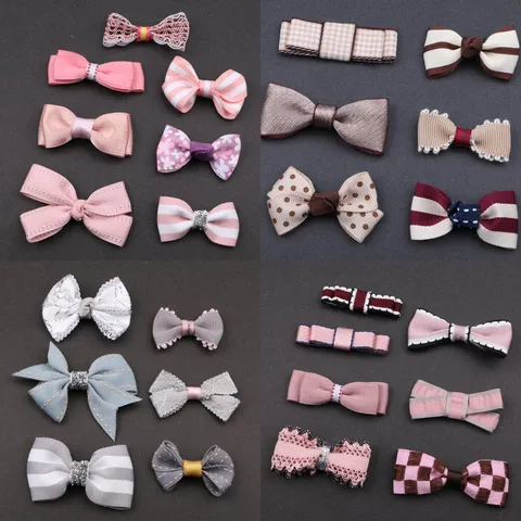 Handgefertigte Schleifen aus Ripsband für DIY Haarschmuck Hochwertige Stoffknoten für Bastelbedarf und Schmuckherstellung für Mädchen