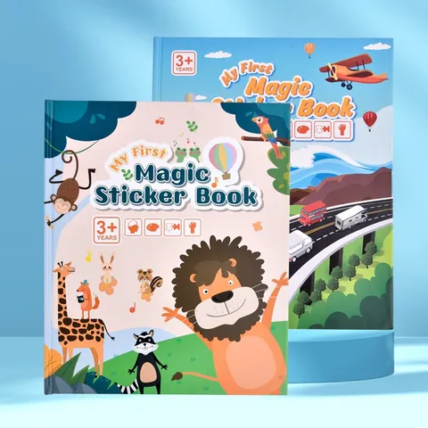 Educational Montessori Magic Jelly Quiet Sticker Book Toddler Magnetic Puzzle Toy Early Learning Book