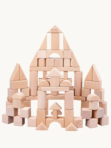 Blocchi di Costruzione Colorati Macaron in Legno di Faggio Giocattoli Educativi per Bambini Mattoni in Legno