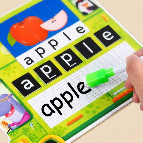 Kinder Englisch Bus Wort Buchstabieren Karte Montessori Frühe Bildung Lernspielzeug Alphabet Puzzle Set Geschenk Für Kinder