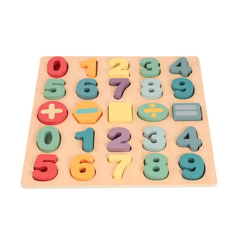 Kinder Hölzern Zahlen Kognition Puzzle Brett Pädagogisch Lernspielzeug Mathematik Zählen Formen Geschenk