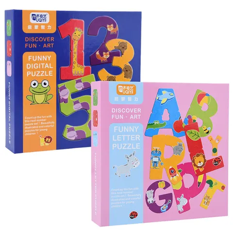 Wooden Educational Puzzle Toy For Kids Early Learning Digital And Letter Cognitive Montessori Puzzle Box Gift