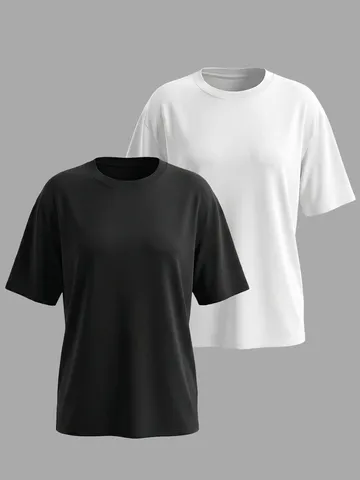 Damen Casual Rundhals Kurzarm T-Shirt Basic Einfarbig Lockerer Schnitt Top Sport Streetwear Bekleidung