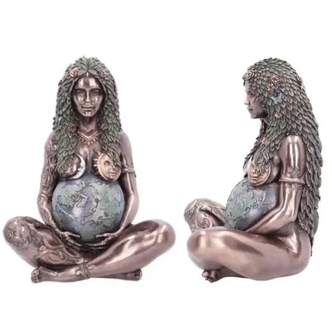 Mutter Erde Gaia Silikon Kerzenform Unregelmäßige Göttin Skulptur Seife Schokolade Handwerk Harz Backwerkzeug Handgemachte Kunst Form