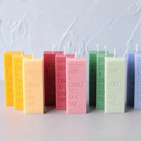Lange Rechthoekige Alfabet Kaars Vorm Vierkante Siliconen Vorm Voor Geurkaars Aromatherapie Was Ambacht Maken DIY Modern Minimalistisch Ins Stijl Vorm