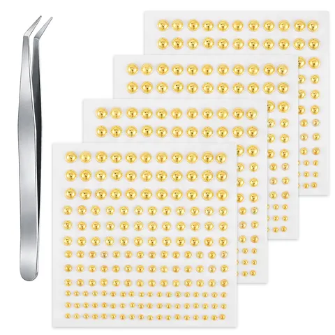 Face Gems Rhinestone Stickers Self Adhesive Crystal Body Jewelry Face Jewels With Tweezer For Party Makeup Decoration
