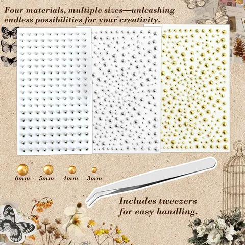 Gezicht En Lichaam Strass Stickers Zelfklevend Kristal Parel Gezicht Edelstenen Make-Up Oorbel Set Met Pincet Feest Sieraden