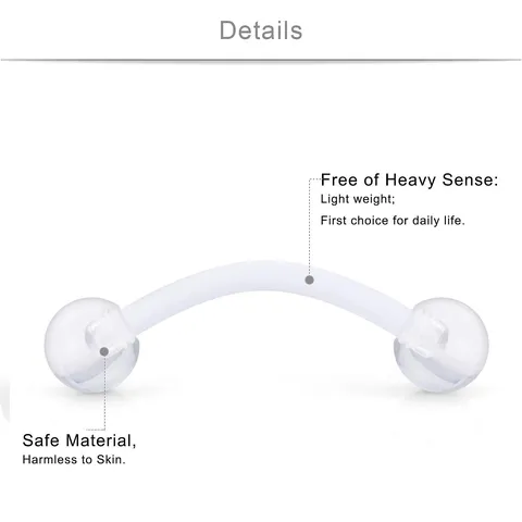 316L Stainless Steel Eyebrow Lip Ring Body Piercing Jewelry Curved Barbell Tragus Helix Piercing Studs Set