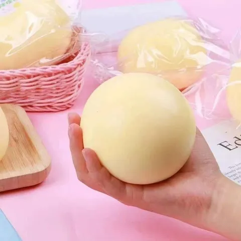 Jumbo Fluid Käse Daifuku Squishy Langsamer Rückprall Stressabbau Spielzeug Weiche Simulation Tofu Ball Für Kinder Erwachsene