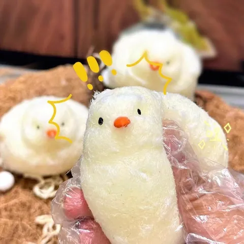 Handgefertigtes Küken Squishy Stressabbau Spielzeug Fuzzy Huhn Hamster Banane Form Langsame Rückfederung Silikon Quetschspielzeug