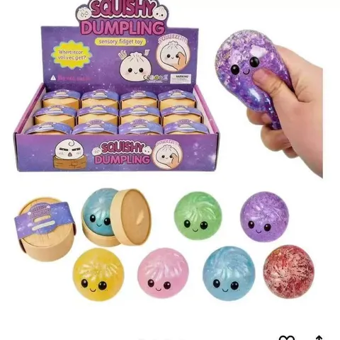 Niedliche Cartoon Simulation Essen Knödel Squishy Spielzeug Glitzer Goldperlen Sensation Weiche Sensorische Stressabbau Spielzeug Mini Dampfgarer Paket