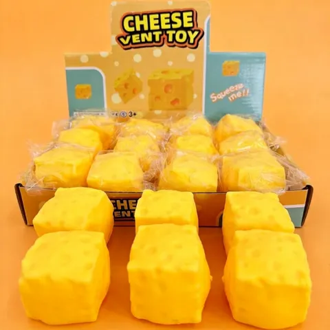 Simulation Käse Squishy Stressabbau Fidget Spielzeug Quadratisch Langsames Rebound Simulation Essen Squeeze Spielzeug Für Kinder Und Erwachsene