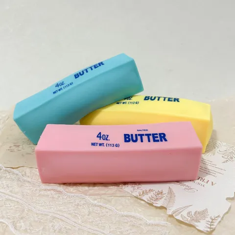 TPR Butter Stick Form Squishy Spielzeug Slow Rebound Dekompressionsspielzeug Zur Stressbewältigung Büro Schreibtisch Dekoration Erdbeer Erdnuss Käse Form Spielzeug