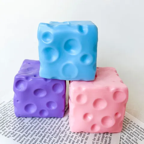 Langsamer Rückprall Käse Knautschspielzeug Stressabbau Sensorisches Fidget Spielzeug Weich Realistisch Erdnuss Form Spielzeug Geschenk