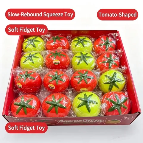 Realistische Tomate Squishy Langsame Rückfederung PU Simulation Gemüse Stressabbau Spielzeug Obst Essen Spiel Für Erwachsene Kinder