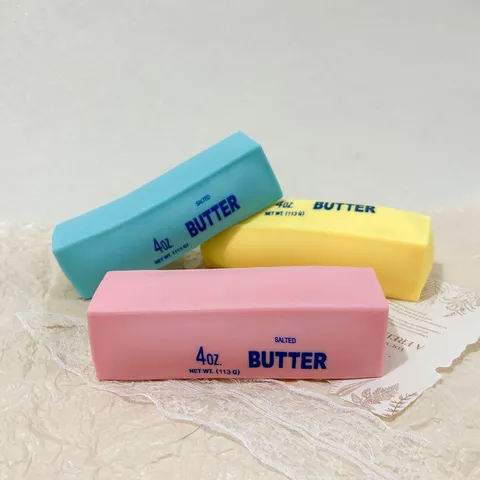 TPR Butter Stick Form Squishy Spielzeug Slow Rebound Dekompressionsspielzeug Zur Stressbewältigung Büro Schreibtisch Dekoration Erdbeer Erdnuss Käse Form Spielzeug