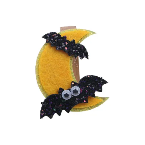 Halloween DIY Craft Accessories Felt Pumpkin Ghost Cartoon Party Decorations Handmade Glitter Ornaments For Cake Toppers