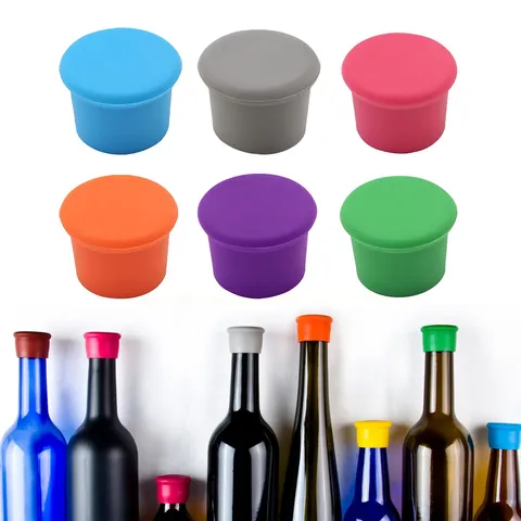 Silikon Weinflaschenstopfen Luftdicht Auslaufsicher Weinflaschendeckel Wiederverwendbar Silikon Flaschenversiegelung Barware Küchenzubehör