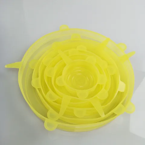 Tapas Elásticas de Silicona Reutilizables Cubiertas Herméticas para Envolturas de Alimentos para Cuencos Ollas y Tazas Accesorios de Almacenamiento de Cocina
