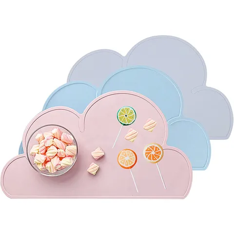 Nordic Silicone Cloud Placemat Waterproof Oil-Proof Heat-Insulation Kids Table Mat Non-Slip Kitchen Dining Tableware