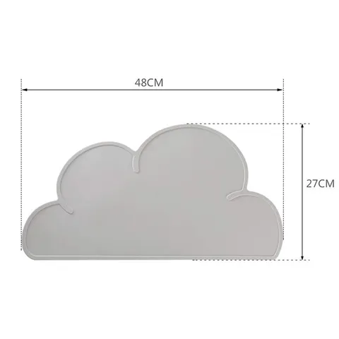 Nordic Silicone Cloud Placemat Waterproof Oil-Proof Heat-Insulation Kids Table Mat Non-Slip Kitchen Dining Tableware