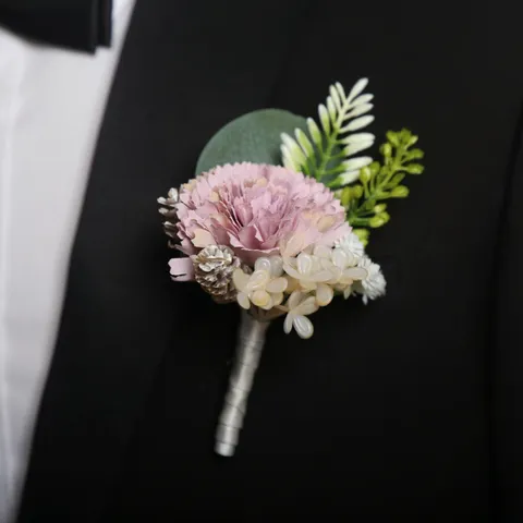 Europese Stijl Bruiloft Bruidegom Boutonniere Bruidsmeisje Polscorsage Kunstmatige Zijden Bloem Roos Feest Evenement Decor