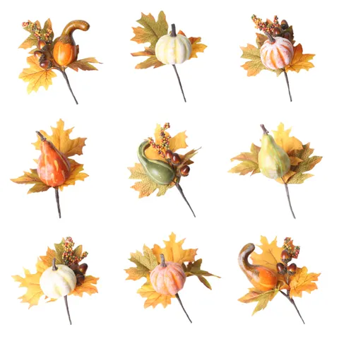 Halloween Decoratieve Inzetstukken Esdoornblad Krans Pompoen Dennenappel Bessen Accessoires Oogstfeest Herfst Decor