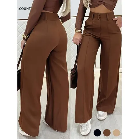 Pantalones Largos Casuales para Hombre Corte Holgado Pierna Recta Ropa de Moda para Uso Diario