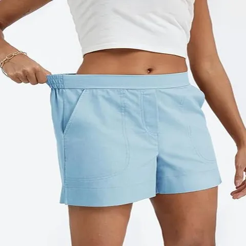 Shorts de Entrenamiento Deportivo Casual de Verano para Mujer Suelto Pierna Recta Cintura Alta Fitness
