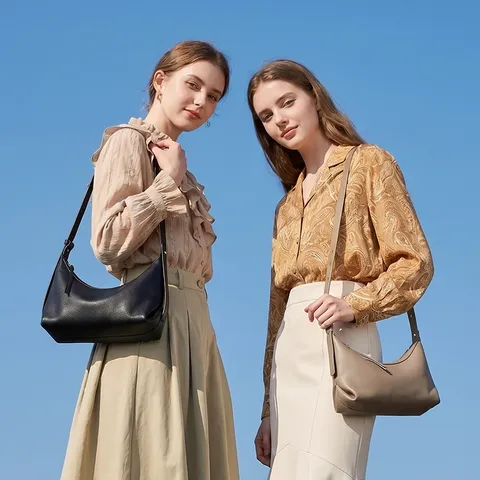 Borsa Hobo in Vera Pelle da Donna Borsa a Tracolla Casual per Pendolari Pelle Bovina Morbida Borsa Dumpling Moda