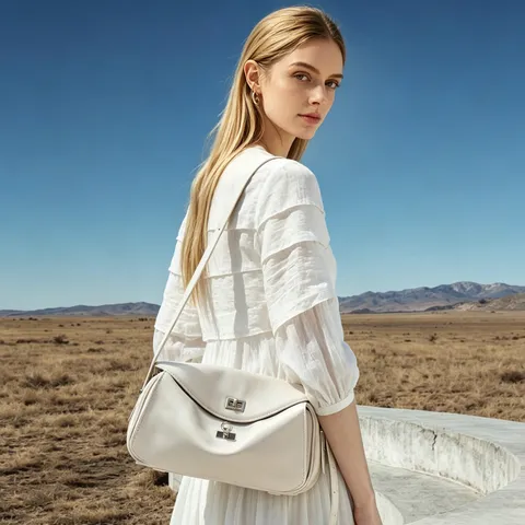 Borsa a Tracolla Minimalista in Vera Pelle di Grande Capacidad Borsa a Spalla Morbida Borsa Casual per Donna
